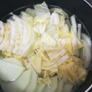 白菜と大根の水炊き